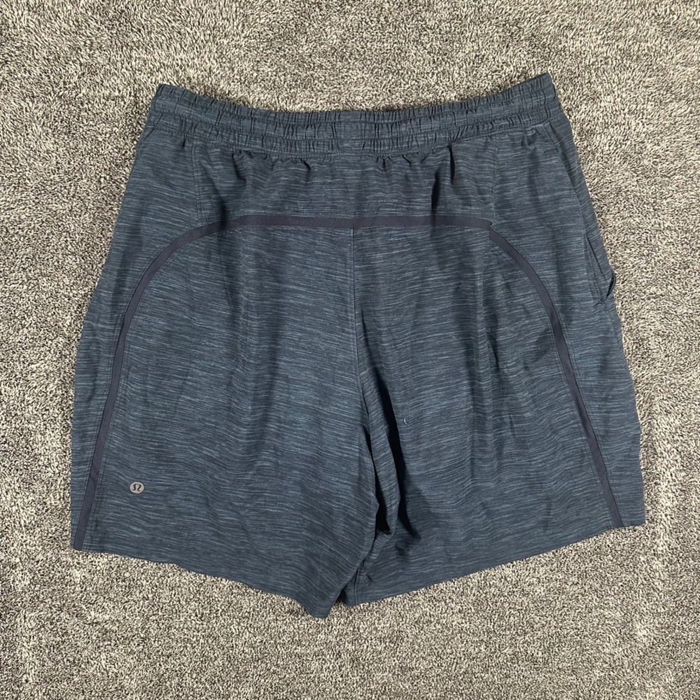 Lululemon Pace Breaker Shorts Mens L Navy Blue Space Dye Lined Running Training